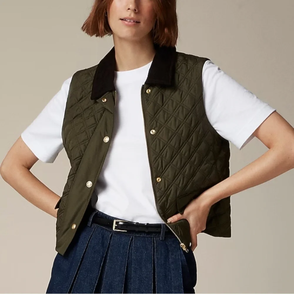 J.Crew Quilted Barn Vest Black XXS
